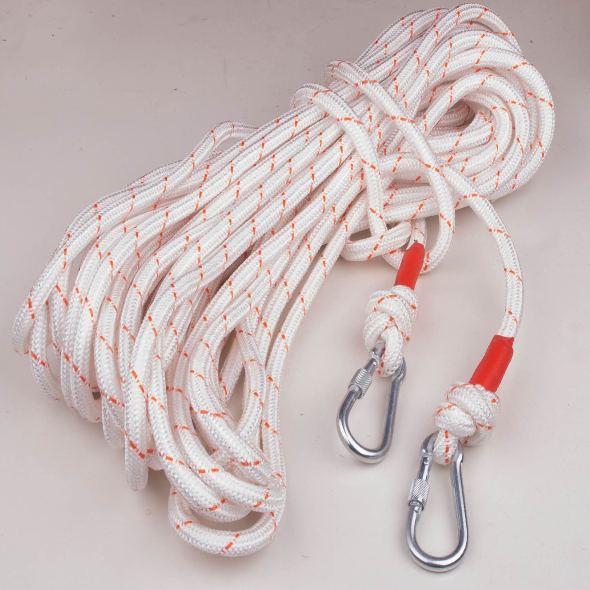 12mm 20m Safety Climbing Rope Nylon Rock Static Outdoor Boat Anchor Ma ...